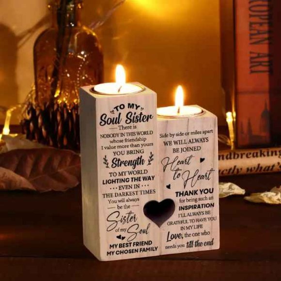 My Bestie Candle Holder with Candle - Picture 2 of 3